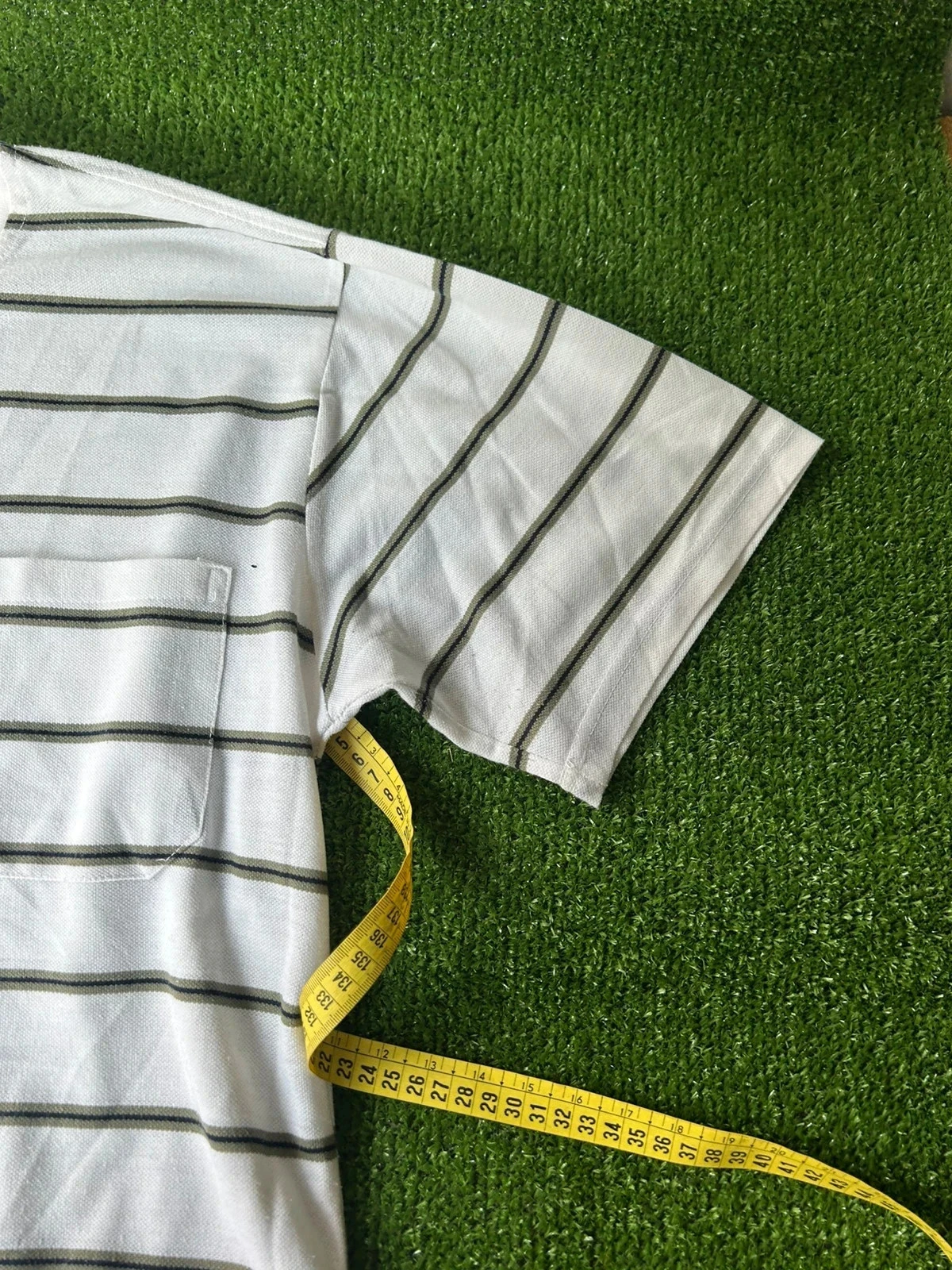 Camiseta vintage a rayas blancas talla L – photo 7